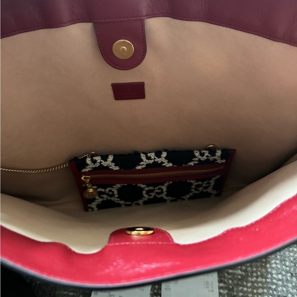 Authentic Rare Gucci Raja Leather and Tweed Tote w/ Crystal Tiger - Brand New - Picture 7 of 12